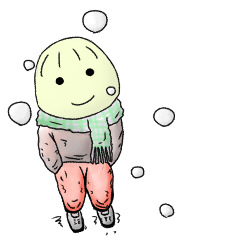 For winter only! Snow and boy Sticker