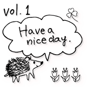 Happy Hedgehog sticker [English-1]