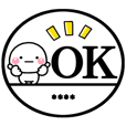 大人の敬語判子スタンプ♡文字を自由に入力