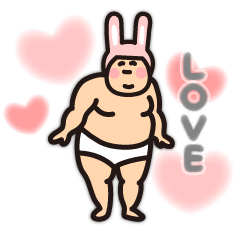 おデブなうさぎ Line スタンプ Line Store