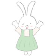 Rabbit wearing a dress