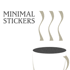 Minimal Sticker (White/English)