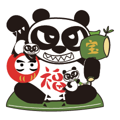 Angry Face Panda Lucky Charms Animated