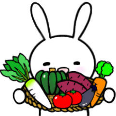 Rabbit who enjoy home gardening/Sticker