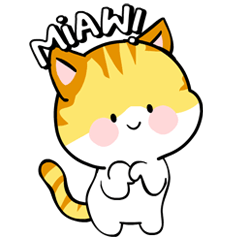 Kucing Oranye! (Big Sticker)