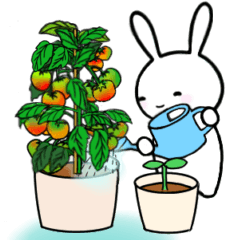 Rabbit who enjoy home gardening/Sticker2