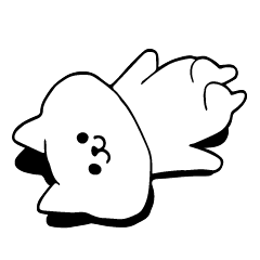 White cat's daily life sticker 2