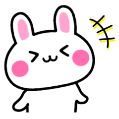 So cute rabbit sticker -LINE STAMP DAY-