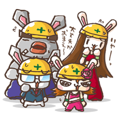 Zenryoku Rabbits 3 Line Stickers Line Store Zenryoku Rabbits 3 Line Stickers Line Store