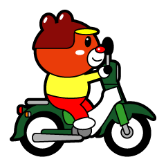 the masked bear he loves bike