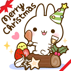 namaiki-rabbit7.snowball fight&Christmas