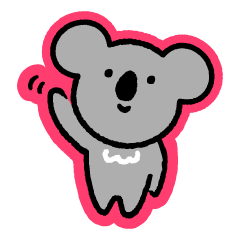life sticker of a koala