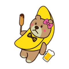 Very cute banana bear seventh girl