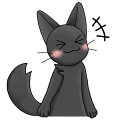 Black cat Kuronya-kun sticker3