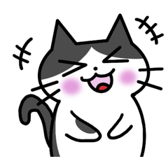 Default style Hachiware cat Sticker