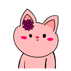 pink cat pipi