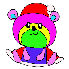 Rainbow bear2 Christmas