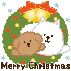 Dogs Animated Stickers for Xmas