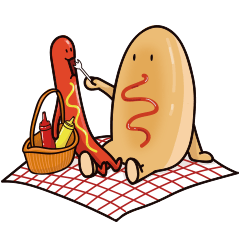 Bun & Hotdog :Delightful  Holiday