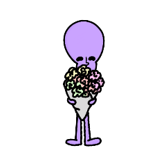 cute purple alien