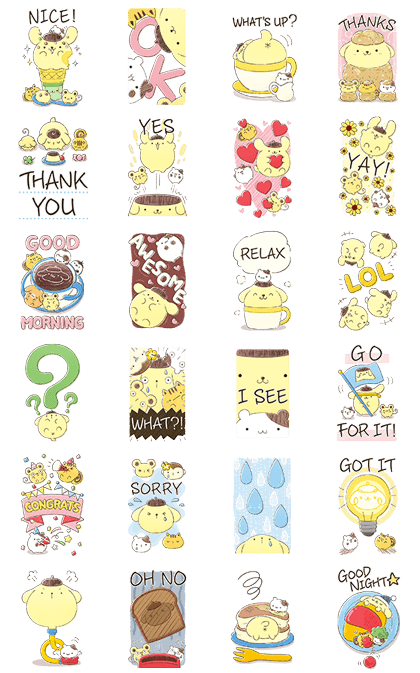 Pompompurin Big Stickers
