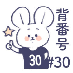 uniform number mouse #30 black