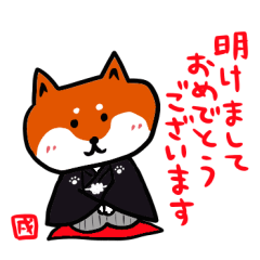 New Year Shibainu sticker