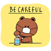 BROWN Infection Prevention Stickers