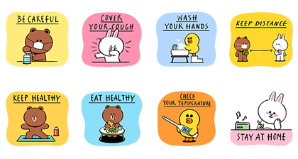 BROWN Infection Prevention Stickers