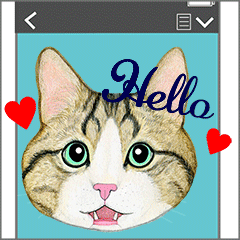 24 stiker gerakan Kucing Emoji