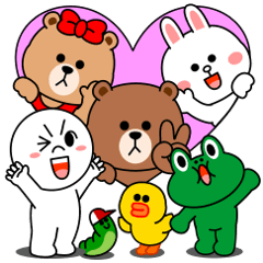 ブラウン フレンズの飛び出すスタンプ Line スタンプ Line Store ブラウン フレンズの飛び出すスタンプ Line スタンプ Line Store