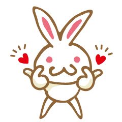 Rabbit with pink eyes(Emotions ver.)