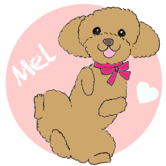 toy poodle Mel Sticker