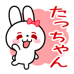 The white rabbit loves Tatchan