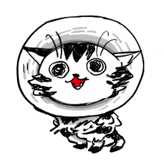 Funny face cat Sticker40