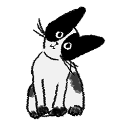 手書き 世界の猫 フランス語スタンプ