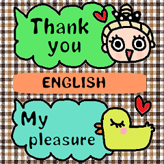 cute english sticker256