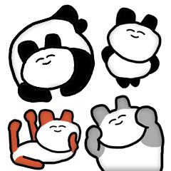 Bear Rabbit Panda kuman cute cutie