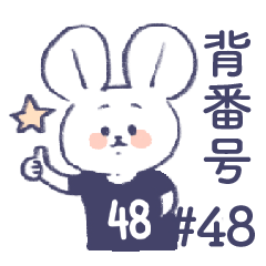 uniform number mouse #48 black