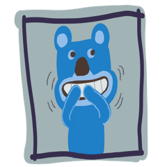 Blue Bear with EZY to read 8