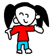 Hand drawn sticker by a child