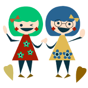 Girl earth color stamp