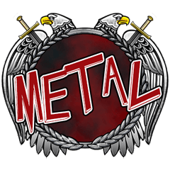 Tanda logo gaya thrash metal A