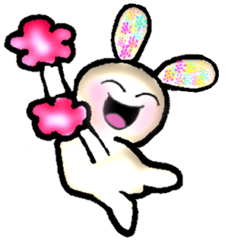 Bunny cute Stickers happy ears pastel 1