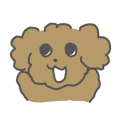 rakugaki toy poodle leon sticker