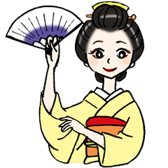 geisha girls sticker