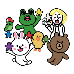 moiko_LINE FRIENDS with board game