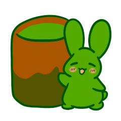 Greeting Green Tea Rabbit