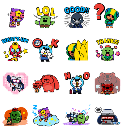 LINE Stickers BRAWL STARS - ZANY ACTION 