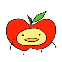 cute apple character stickers